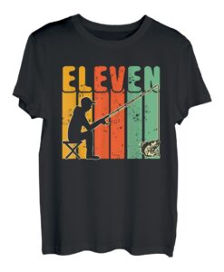 11. Geburtstag Walleye Fishing Turning 11 Year Old Fisher Boy T-Shirt