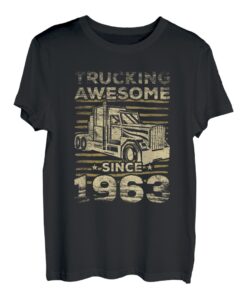 18 Wheeler Truck 60. Geburtstag Design für Semi Truck Fahrer T-Shirt