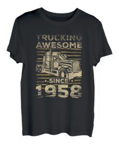 18 Wheeler Truck 65. Geburtstag Design für Semi Truck Fahrer T-Shirt