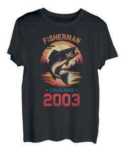 20 Jahre alt Angler seit 2003 20. Geburtstag T-Shirt