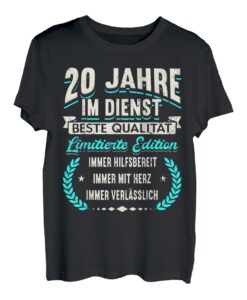 20 Jähriges Dienstjubiläum Firmenjubiläum Arbeitsjubiläum T-Shirt