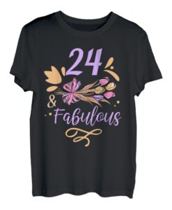 24 Und fabelhafte Party 4 Jahre alt Geburtstag Alter Vierundzwanzig T-Shirt
