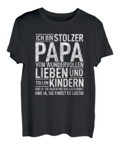 3 Drei 2 Ich bin stolzer Papa von Zwei großartigen Kindern T-Shirt