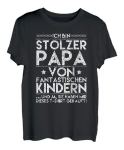 3 Drei 2 Ich bin stolzer Papa von Zwei großartigen Kindern T-Shirt