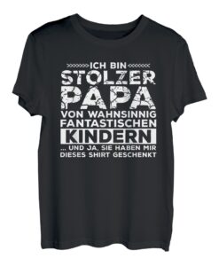 3 Drei 2 Ich bin stolzer Papa von Zwei großartigen Kindern T-Shirt