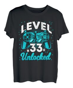 33. Geburtstag shirt Männer Zocken 33 Jahre Gamer Geschenk T-Shirt