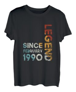 33. Geburtstag Vintage Legend Seit Februar 1990 33 Jahre T-Shirt