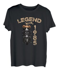 38th Birthday Men's Women's Legend since 1985 Teddy Bear T-Shirt, black