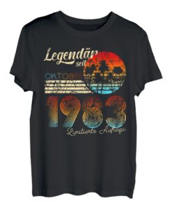 40. Geburtstag 40 Legendär Oktober 1983 Geschenk T-Shirt