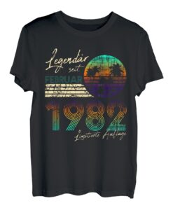 40. Geburtstag Geschenk Vintage 40 Legendär Februar 1982 T-Shirt