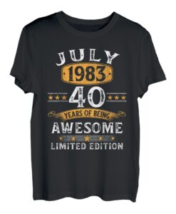 40. Geburtstag Geschenke Mann Frau Jahrgang Juli 1983 T-Shirt
