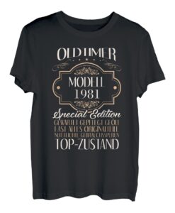 40. Geburtstag Mann Geschenk-Idee Oldtimer Jahrgang 1981 T-Shirt