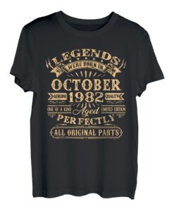 40. Geburtstag Mann Oktober 1982 40 Jahre Lustig Geschenk T-Shirt