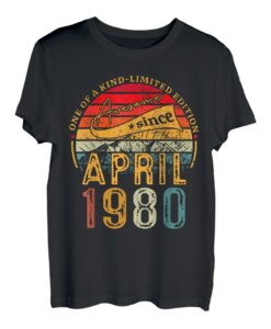 42 Jahre alt Awesome Seit April 1980 Geschenke 42. Geburtstag Männer T-Shirt