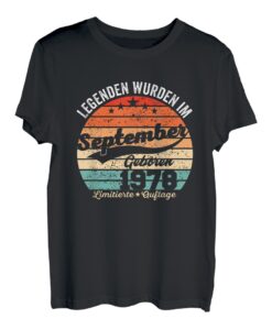 44. Geburtstag Geschenk Mann Legenden Sind Im September 1978 T-Shirt