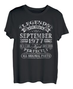 45. Geburtstag Mann September 1977 45 Jahre Lustig Geschenk T-Shirt