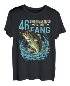 46 Geburtstag 46 Jahre 46. Geburtstag Barsch Angeln Angler T-Shirt