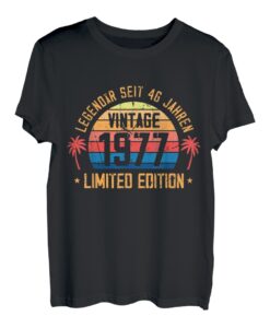 46.Geburtstag Retro Vintage Sunset Legendär Jahrgang 1977 T-Shirt
