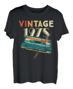 48 Years Old Gifts Vintage 1975 Musikkassette 48. Geburtstag T-Shirt