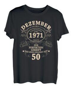 50. Geburtstag Geschenk Mann Legendär Seit Dezember 1971 T-Shirt