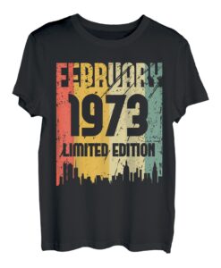 50 Jahre Vintage Legend seit Februar 1973 50. Geburtstag T-Shirt