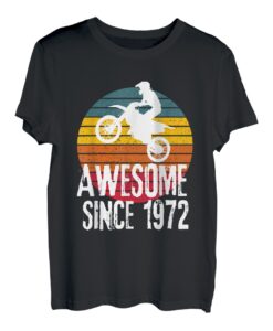 50 Years Old Retro Motorrad Born In 1972 50th Birthday T-Shirt