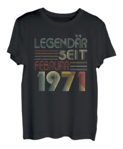 50th. Geburtstag Geschenk Legendär seit Februar 1971 T-Shirt