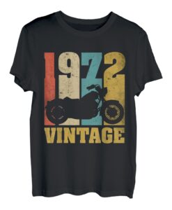 51. Geburtstag Biker Geschenk Vintage 1972 Motorrad Biker T-Shirt