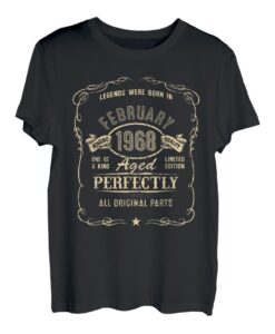 55th Birthday For Legends Born Februar 1968 55 Yrs Old T-Shirt