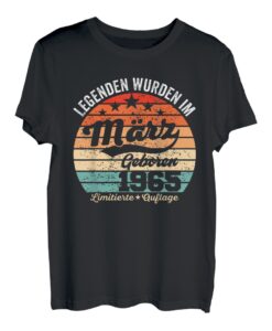 58. Geburtstag Geschenk Mann Legenden Sind Im März 1965 T-Shirt