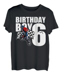 6 Jahre alt Geburtstag Junge Familie Matching Motorrad Biker T-Shirt
