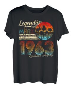 60. Geburtstag 60 Legendär Seit März 1963 Geschenk T-Shirt