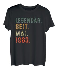 60. Geburtstag Geschenk 60 Jahre Legendär Seit Mai 1963 T-Shirt