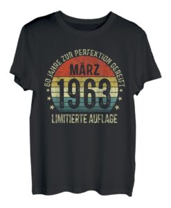 60. Geburtstag Geschenke Mann Frau Jahrgang März 1963 T-Shirt
