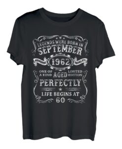 60. Geburtstag Mann September 1962 60 Jahre Lustig Geschenk T-Shirt