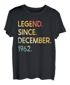 60 Jahre alte Legende seit Dezember 1962 60. Geburtstag T-Shirt