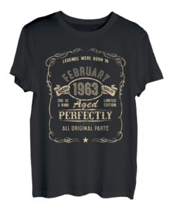 60th Birthday For Legends Born Februar 1963 60 Yrs Old T-Shirt