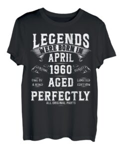 63. Geburtstag, Vintage-Stil, für Männer, Mann, Legenden, geboren im Jahr 1960 T-Shirt