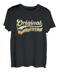 65. Geburtstag Geschenk Original Männer Frauen Jahrgang 1958 T-Shirt