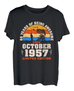 66 Jahre alte Angelfreunde geboren Oktober 1957 - 66. Geburtstag T-Shirt