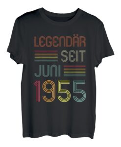 67. Geburtstag Juni 1955 Geschenk Retro T-Shirt