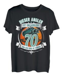 70. Geburtstag Angler 70 Jahre Geschenk Geschenkidee T-Shirt