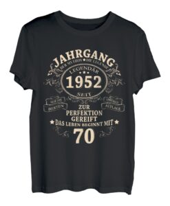 70. Geburtstag Geschenk Mann Mythos Legende Jahrgang 1952 T-Shirt