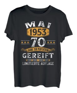 70. Geburtstag Geschenke Mann Frau Jahrgang Mai 1953 T-Shirt