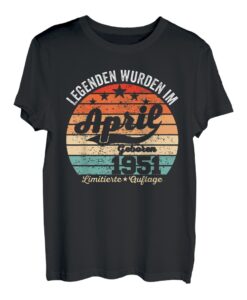 72. Geburtstag Geschenk Mann Legenden Sind Im April 1951 T-Shirt