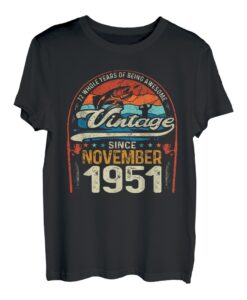 72 Jahre alt Fliegenfischer-Liebhaber November 1951 - 72. Geburtstag T-Shirt