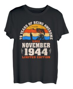 79 Jahre alte Angelfreunde, geboren im November 1944, 79. Geburtstag T-Shirt