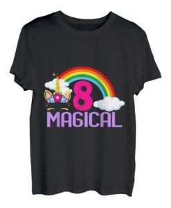 8 Years Old Girl Magical Unicorn 8th Eight Birthday Eight T-Shirt