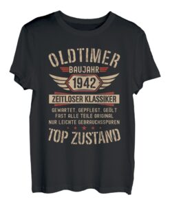 80. Geburtstag 80 Jahre Oldtimer Geschenk 1942 Jahrgang T-Shirt