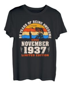 86-jährige Angelfreunde, geboren im November 1937, 86. Geburtstag T-Shirt